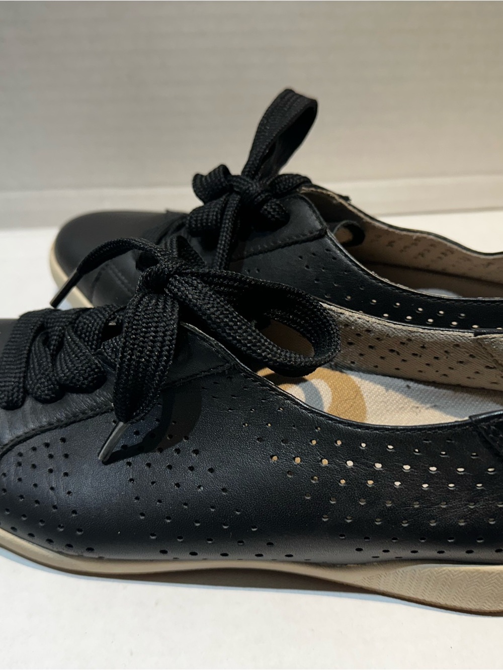 Dansko Black Perforated Leather Lace-Up Sneakers‎ | Euro 38 / US 7.5–8
